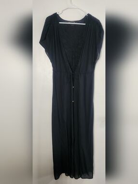 vix paula hermanny cover up Maxi Black Dress Size M Medium
